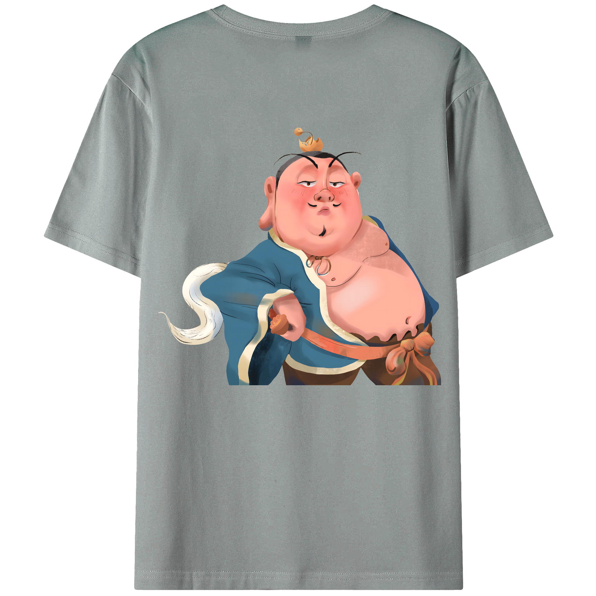 （画像用） Ne Zha 2 ナタ 魔童の大暴れ 綿100％ メンズ半袖Tシャツ（バックプリント） 通気性